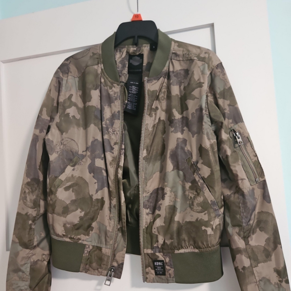 Skull camo harley Davidson jacket
